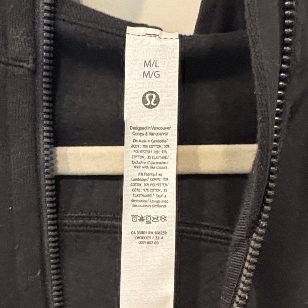 Women’s Lululemon Scuba Oversized Full Zip Hoodie Size M/L - Picture 3 of 4